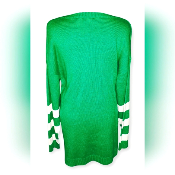 New Directions Green Sheep Christmas Sweater - Picture 2 of 6